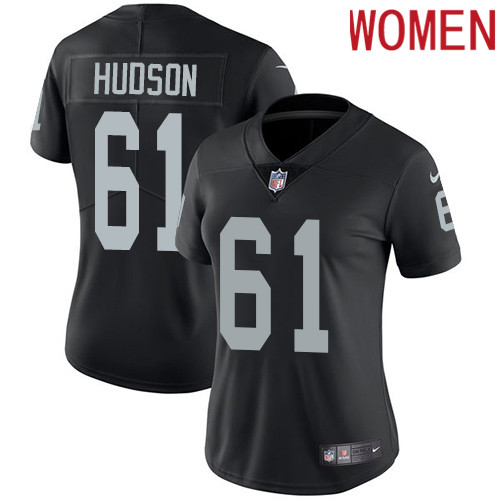2019 Women Oakland Raiders #61 Hudson black Nike Vapor Untouchable Limited NFL Jersey->women nfl jersey->Women Jersey